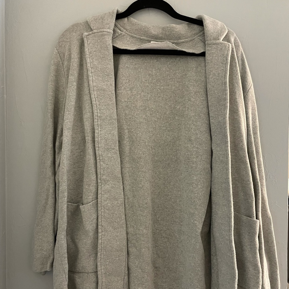 J. Crew gray open front cardigan/blazer
